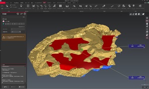 Soil volume calculation by Cyclone 3DR